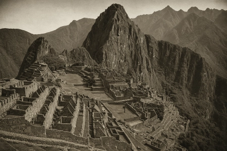 AI-generated image of Machu Picchu terraces