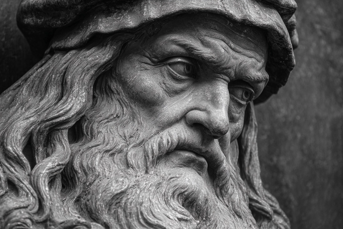 Sculpture of Leonardo da Vinci